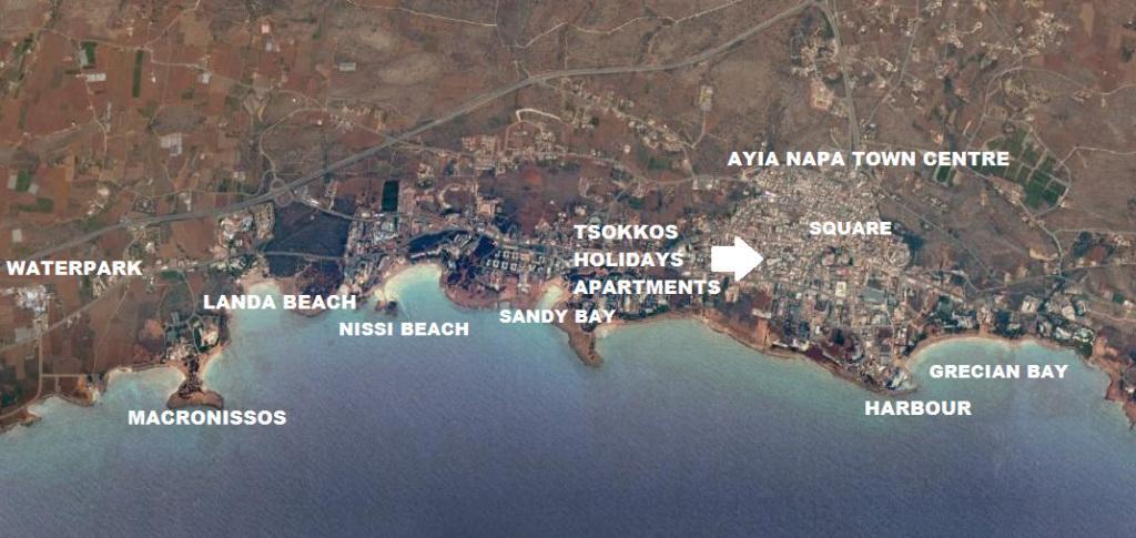 Tsokkos Holidays Hotel Apartments Ayia Napa Exterior foto